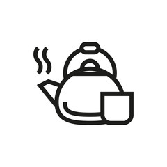 Coffee kettle icon on white background