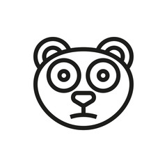 panda icon on white background