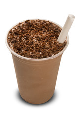 Chocolate Milk Shake isolated on white background