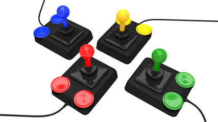 4 Players blue, yellow, red, green