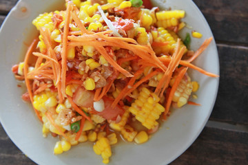 corn papaya salad