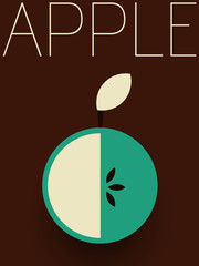 Obrazy na Plexi  Ilustracja wektorowa retro jabłko