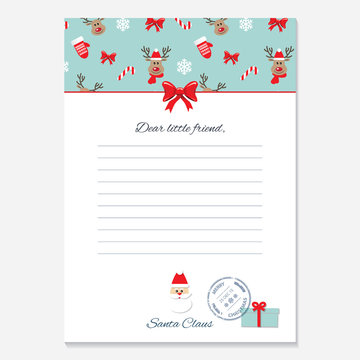 Christmas letter from Santa Claus template.