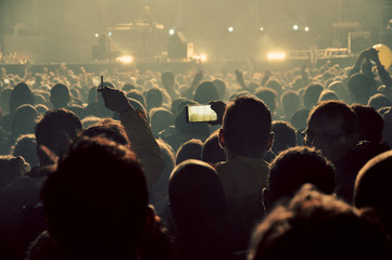 Obraz na płótnie Canvas Crowd at concert