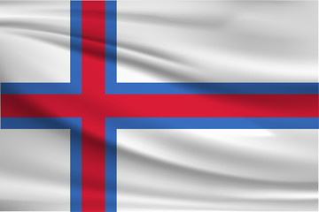 Fototapeta premium The national flag of Faroe Islands