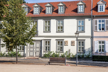Alte romantische Häuserfront im Harz