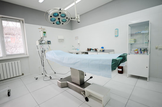operating room in the surgical department of the polyclinic. Surgery.