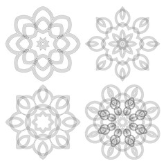 Guilloche decorative elements. Vector illustration.