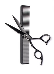 scissors and comb professional hairdresser