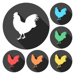 Chicken silhouettes vector