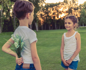 Little boy and girl