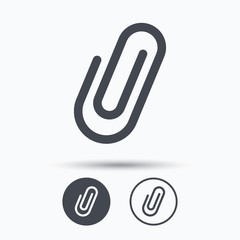 Fototapeta premium Attachment icon. Paper clip sign.
