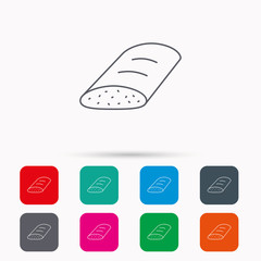 Bread icon. Natural food sign.