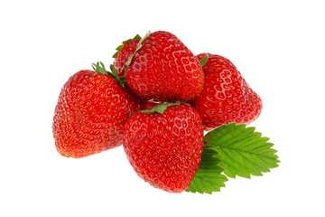 Strawberries, isolated on white