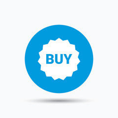 Buy icon. Online shopping star sign.