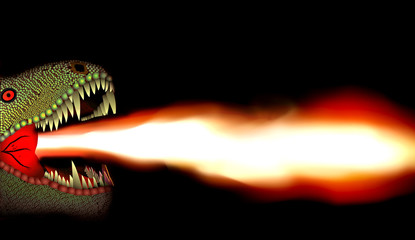 feuerspeiender Drache