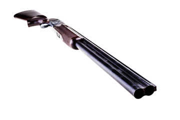 Double barrel shotgun isolated