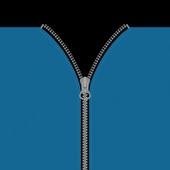 Zipper Flat Vector Illustration