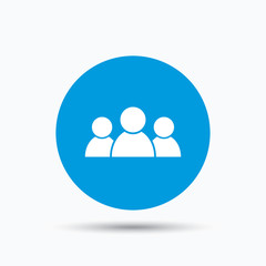 People icon. Group of humans sign.