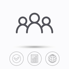 People icon. Group of humans sign.