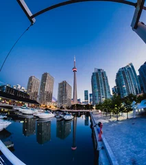 Foto op Canvas Sunrise at Harbour Front Toronto, Ontario, Canada © Aqnus