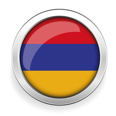 Armenia flag silver button