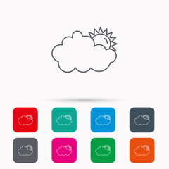 Sunny day icon. Summer sign.