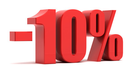 10 percent discount 3d text
