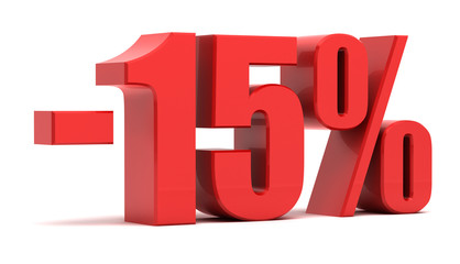 15 percent discount 3d text
