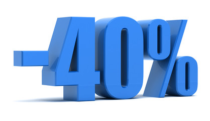 40 percent discount 3d text