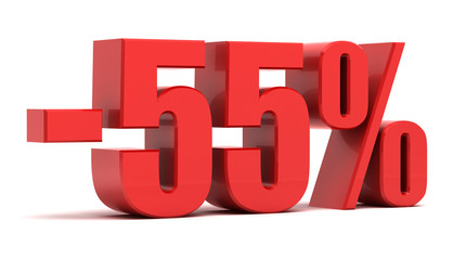 55 percent discount 3d text