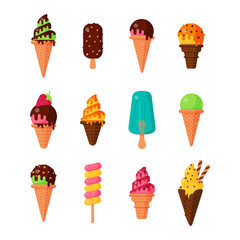 Set of ice cream icons