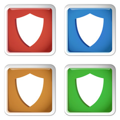 ikona kwadratowy plastikowy przycisk wektor