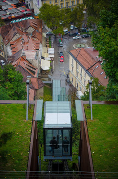 Funicular In The Ljubljana Castle Park