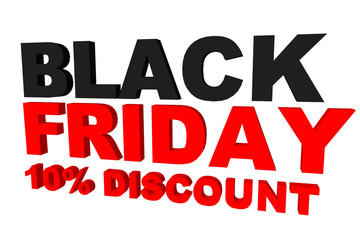 Texto black friday 3D