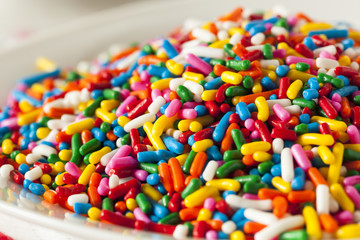 Bright Colored Rainbow Sprinkles