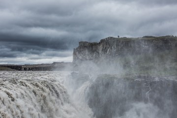 Dettifoss waterfall, Europe's most powerful waterfall, Iceland.