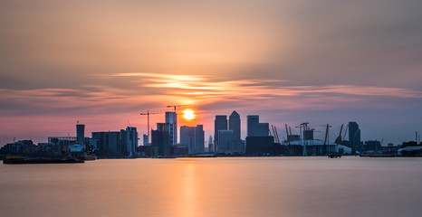 Canary Wharf and O2 arena