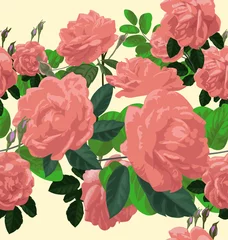 Behang rose seamless pattern © theerapol