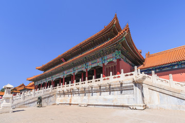 Obraz premium View on majestic pavilion, Palace Museum (Forbidden City), Beijing, China.