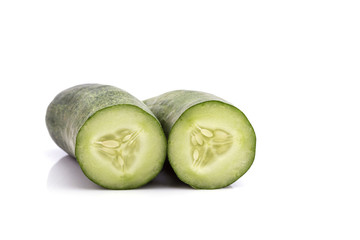 Fresh cucumber isolated on white background