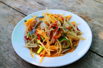 Papaya salad food