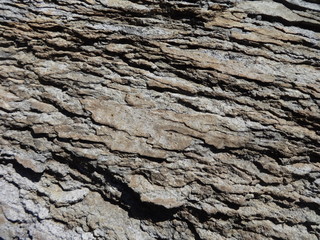 Layered volcanic rock