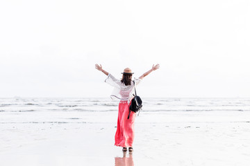 young woman on the beach