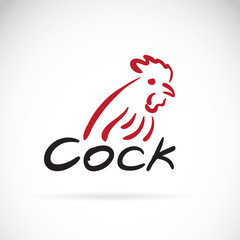Vector of a cock logo on white background.