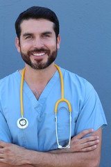 Health is the biggest priority. Studio portrait of a young male doctor smiling with confidence isolated on blue 