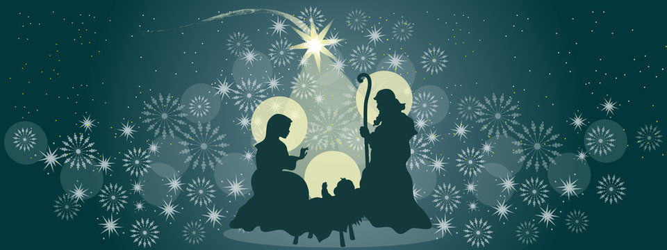 Header with Holy Family