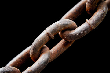 Rusty old chain.