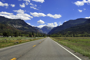Fototapeta na wymiar Driving in the San Juan Mountains, Colorado, USA