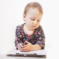 child preparing to sign a business contract (humorous picture)